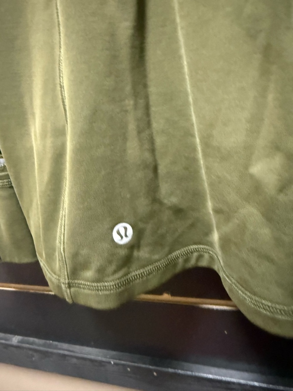 Lululemon Olive Green 1/4 Zip Athletic Top Size 8 Fitted - Picture 5 of 5